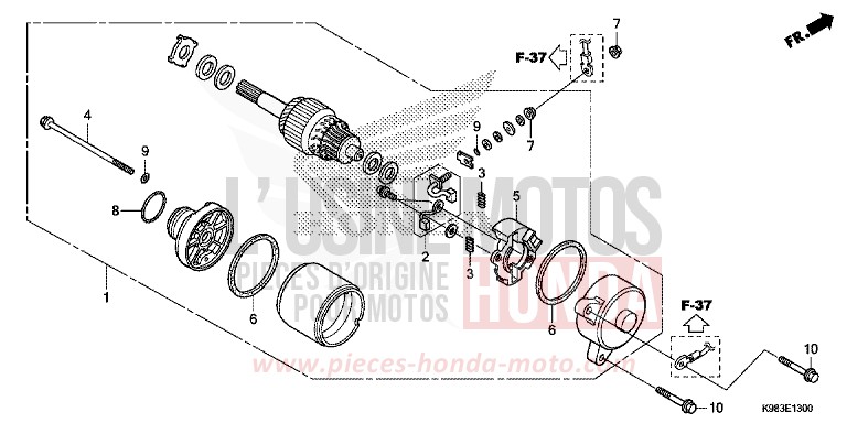 DEMARREUR de CB125R MAT AXIS GRAY METALLIC (NH303) 2018