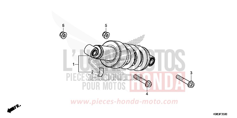 COUSSIN ARRIERE de CB125R PEARL METALLOID WHITE (NHA96) 2018