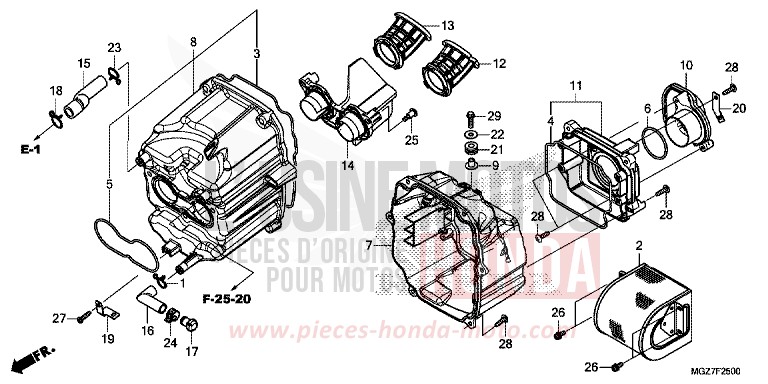 FILTRE A AIR de CB500X MAT GUNPOWDER BLACK METALLIC (NH436) 2015