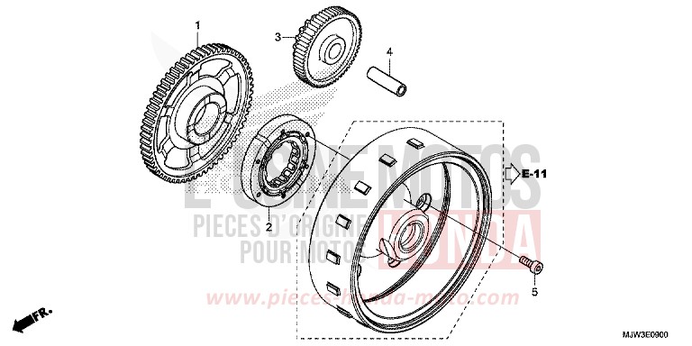 EMBRAYAGE DE DEMARRAGE de CB500X PEARL HORIZON WHITE (NHB61) de 2017