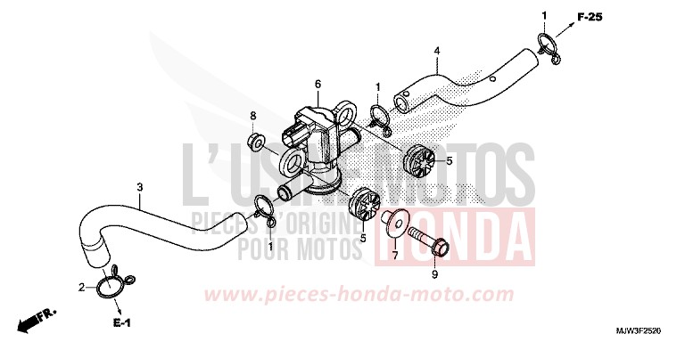 ELECTROVANNE INJECTION D'AIR de CB500X PEARL HORIZON WHITE (NHB61) 2017