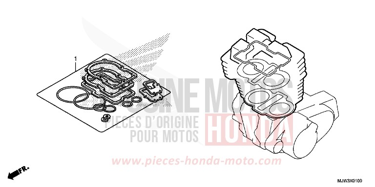 TROUSSE DE JOINT A de CB500X SWORD SILVER METALLIC (NHA95) de 2017