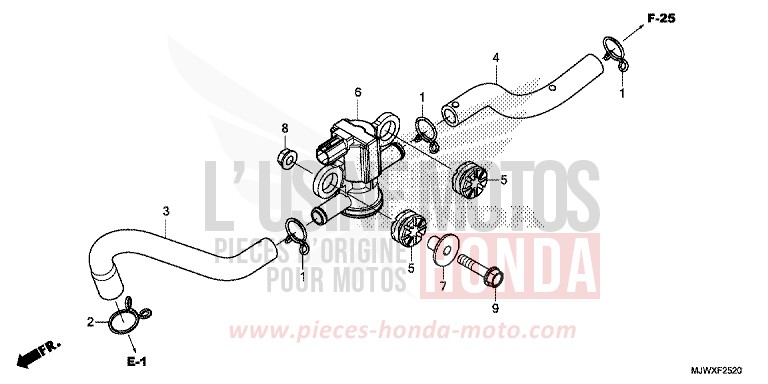 ELECTROVANNE INJECTION D'AIR de CB500X CANDY CHROMOSPHERE RED (R381) 2018