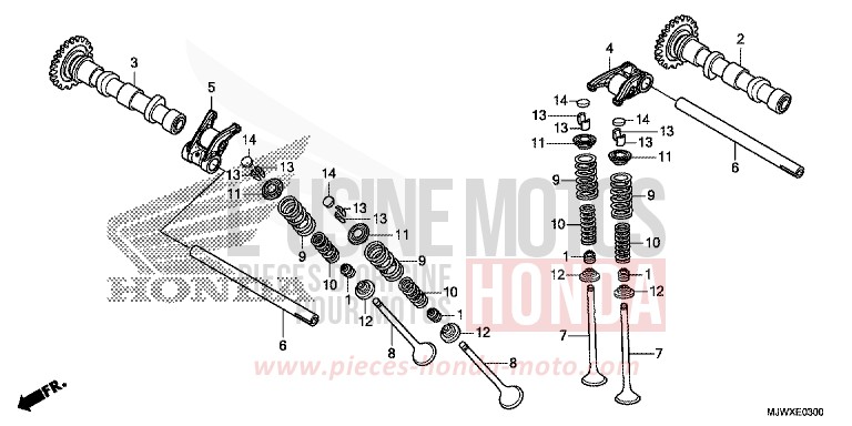 ARBRE A CAMES/SOUPAPE de CB500X FORCE SILVER METALLIC (NH411) 2018
