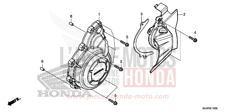 COUVERCLE DE GENERATEUR C.A. de CB500X FORCE SILVER METALLIC (NH411) de 2018