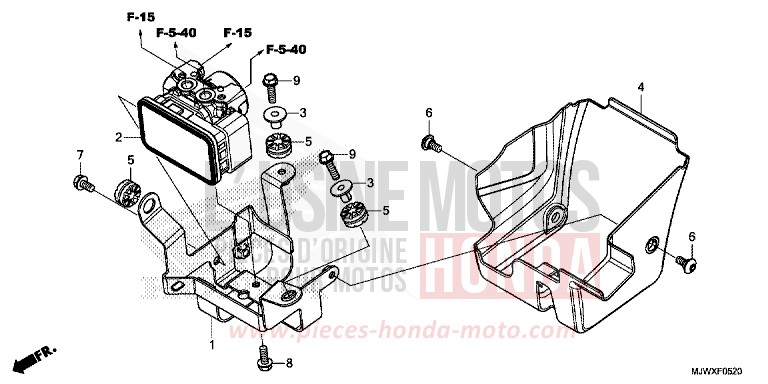 MODULATEUR ABS de CB500X FORCE SILVER METALLIC (NH411) 2018