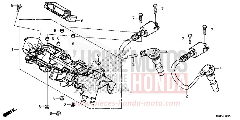 BOBINE D'ALLUMAGE de CB500X PEARL METALLOID WHITE (NHA96) de 2019
