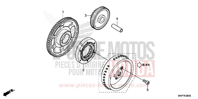 EMBRAYAGE DE DEMARRAGE de CB500X GRAND PRIX RED (R380) 2021