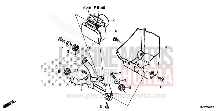 MODULATEUR ABS de CB500X GRAND PRIX RED (R380) 2021