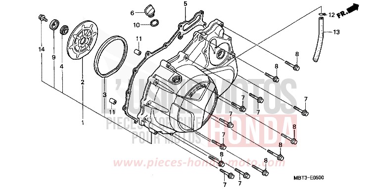 PANNEAU CARTER-MOTEUR D. de Varadero CANDY GLORY RED-U (R101) de 2002