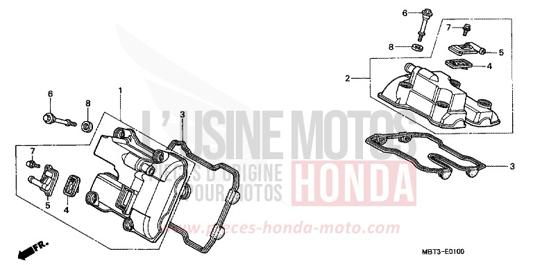 COUVERCLE DE CULASSE de Varadero CANDY XENON BLUE (PB324) de 2002