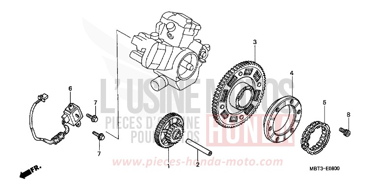 GENERATEUR D'IMPULSIONS/ EMBRAYAGE DE DEMARRAGE de Varadero CANDY XENON BLUE (PB324) de 2002