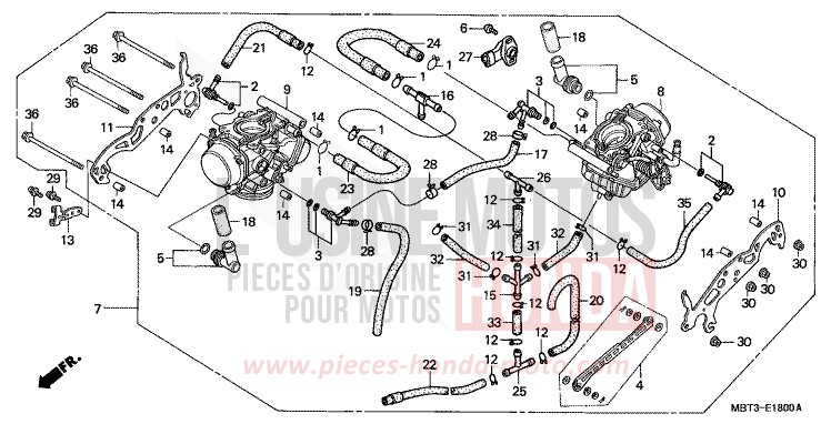 CARBURATEUR (ENS.) de Varadero CANDY XENON BLUE (PB324) 2002
