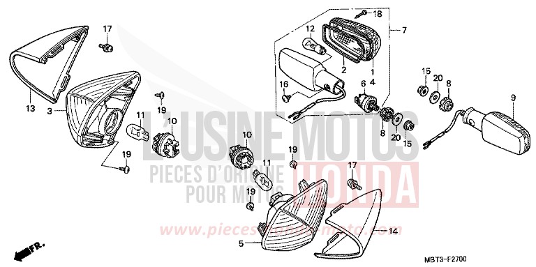 CLIGNOTANT de Varadero CANDY XENON BLUE (PB324) 2002