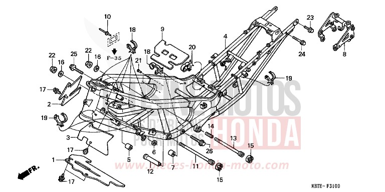 CARROSSERIE DE CHASSIS de Varadero CANDY XENON BLUE (PB324) 2002
