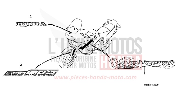 MARQUE/RAYURE de Varadero MUTE BLACK METALLIC (NH359) 2002