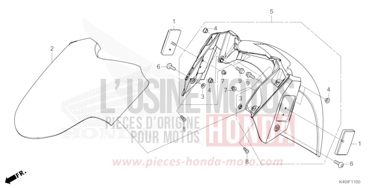 AILE AVANT de Forza PEARL NIGHTSTAR BLACK (NHA84) de 2022