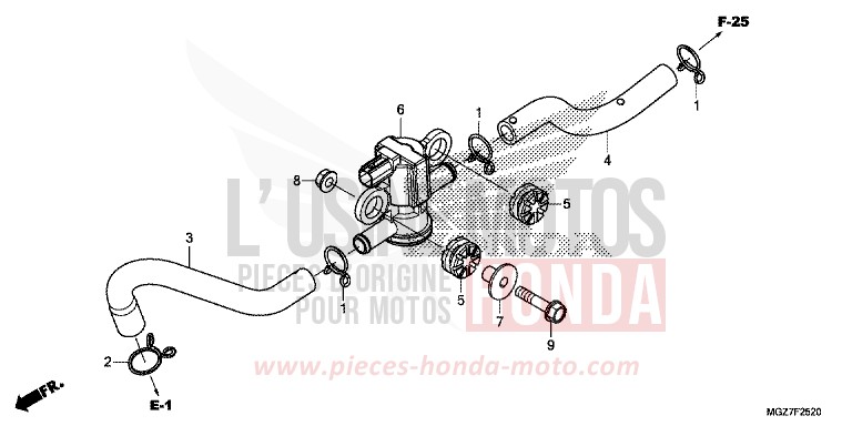 ELECTROVANNE INJECTION D'AIR de CB500X MAT GUNPOWDER BLACK METALLIC (NH436) 2013