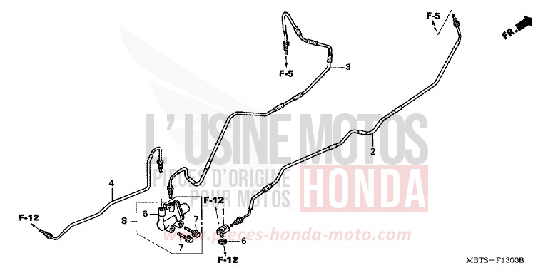 COMMANDE DE DOSAGE SOUPAPE (XL1000V) de Varadero MUTE BLACK METALLIC (NH359) de 2005