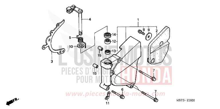 PANNEAU DE CARTER-MOTEUR de Varadero SHIELD SILVER METALLIC (NH480) 2006