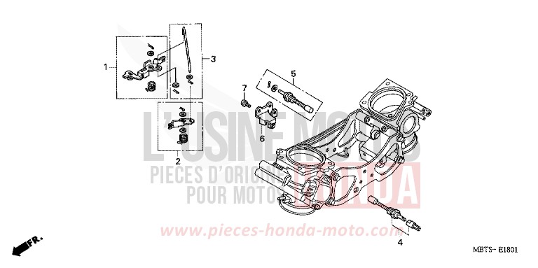 CORPS DE PAPILLON (PIECES CONSTITUTIVES) de Varadero TERRA BLUE (PB190R) de 2006
