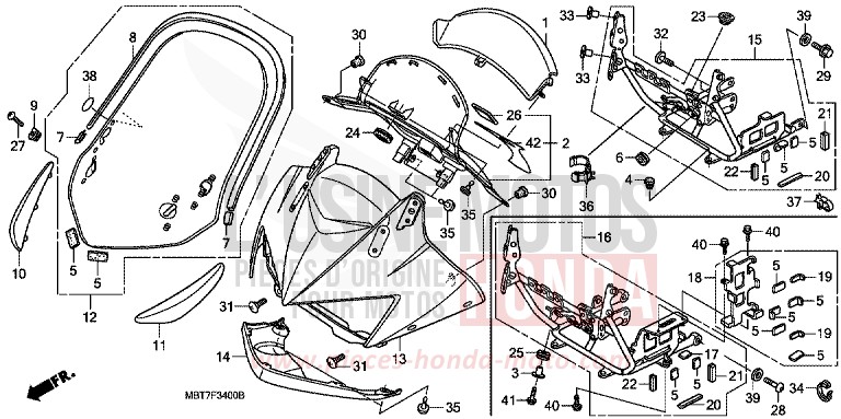 PANNEAU SUPERIEUR de Varadero CHEVALIER SILVER METALLIC (NHA83) de 2007