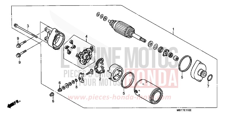 MOTEUR DE DEMARRAGE de Varadero ECLIPSE ORANGE METALLIC (YR290) 2008