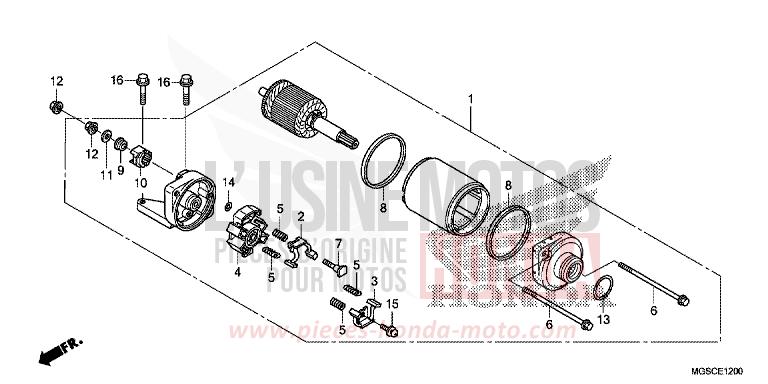 MOTEUR DE DEMARRAGE de Integra CANDY GRACEFUL RED-U (R151) 2012