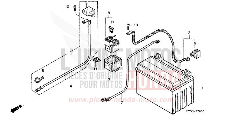 BATTERIE de CB500F NOIR (NH1) 1994