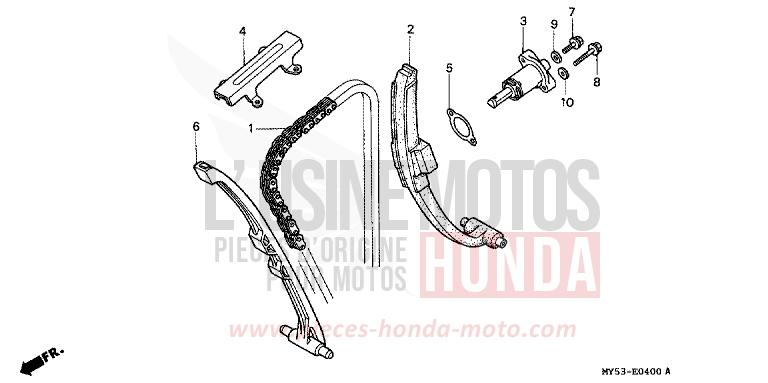 CHAINE A CAMES/TENDEUR de CB500F FIGHTING RED (R134) de 1994