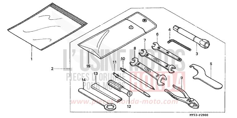 OUTILS de CB500F FIGHTING RED (R134) 1994