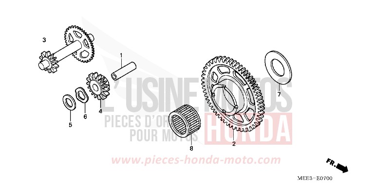 EMBRAYAGE DE DEMARRAGE de CBR600RR NOIR (NH1) de 2004