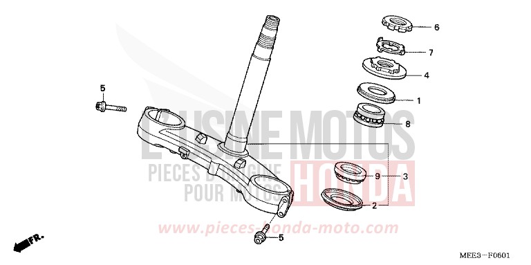 TIGE DE DIRECTION (CBR600RR5/6) de CBR600RR ITALIAN RED (R157H) 2006