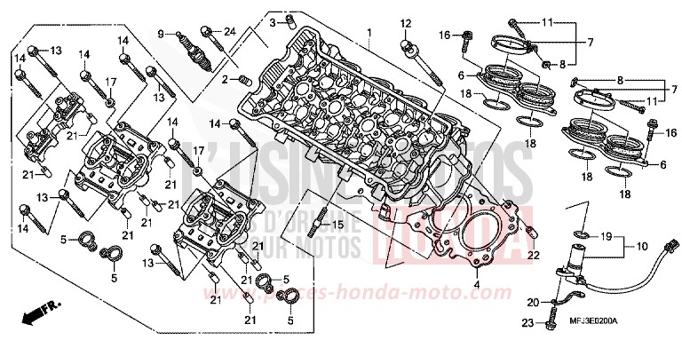 CULASSE de CBR600RR ITALIAN RED (R157BA) de 2007