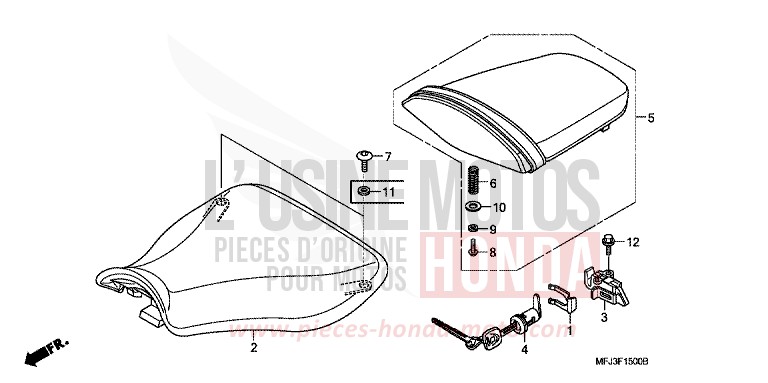 SIEGE de CBR600RR ITALIAN RED (R157BA) 2007