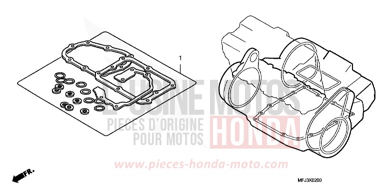 TROUSSE DE JOINT B de CBR600RR GRAPHITE BLACK (NHB01GB) 2009