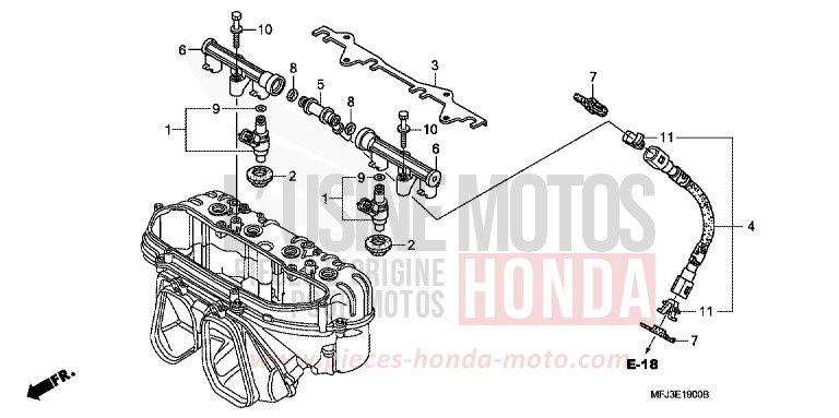 INJECTEUR DE CARBURANT de CBR600RR PEARL SUNBEAM WHITE (NHA66) 2009