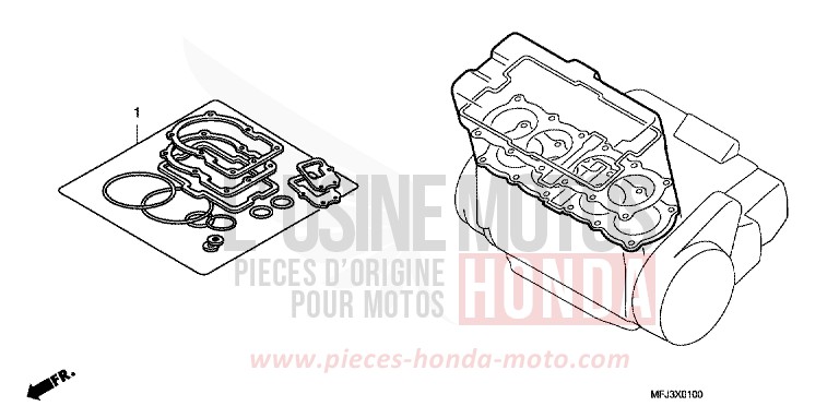 TROUSSE DE JOINT A de CBR600RR PEARL SUNBEAM WHITE (NHA66) 2009