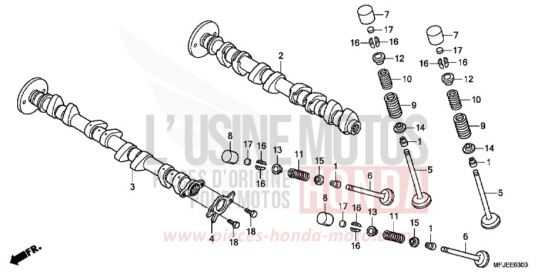 ARBRE A CAMES/SOUPAPE de CBR600RR VICTORY RED (R334) 2012