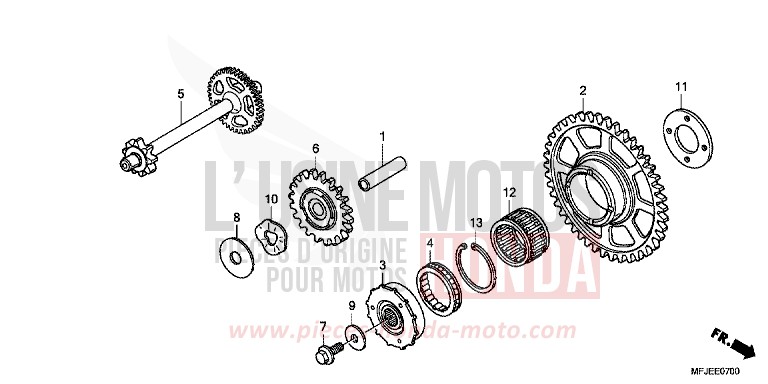 EMBRAYAGE DE DEMARRAGE de CBR600RR VICTORY RED (R334) 2012