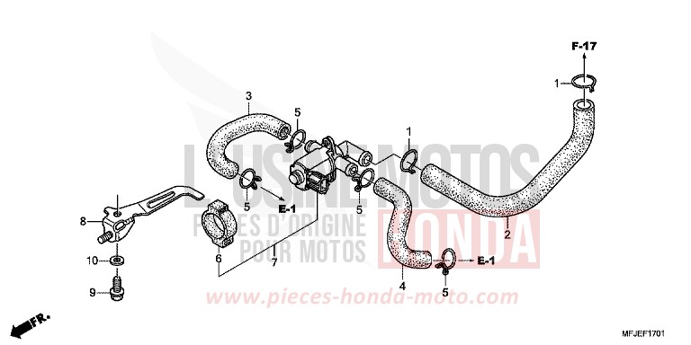 VALVE COMMANDE INJECTION D'AIR de CBR600RR VICTORY RED (R334) 2012