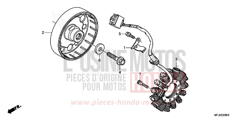 GENERATRICE de CBR600RR GRAPHITE BLACK (NHB01) de 2012