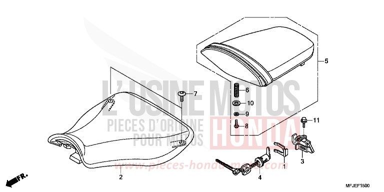 SIEGE de CBR600RR GRAPHITE BLACK (NHB01) 2012