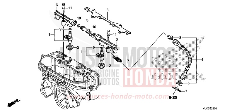 INJECTEUR DE CARBURANT de CBR600RR ROSS WHITE (NH196) 2013