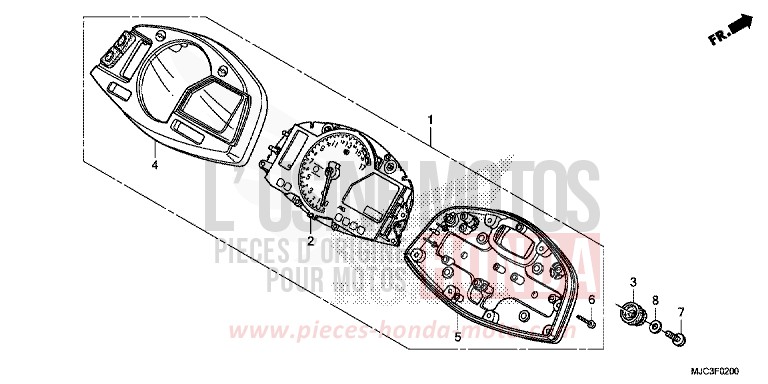 COMPTEUR de CBR600RR ROSS WHITE (NH196) 2013