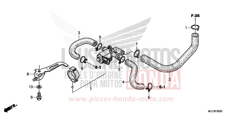 VALVE COMMANDE INJECTION D'AIR de CBR600RR ROSS WHITE (NH196) 2013