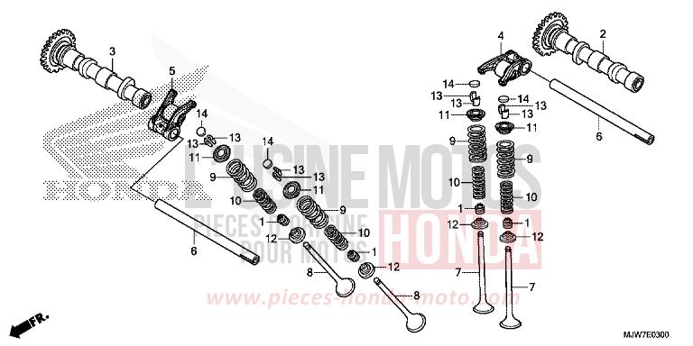 ARBRE A CAMES/SOUPAPE de CB500F PEARL METALLOID WHITE (NHA96) 2016