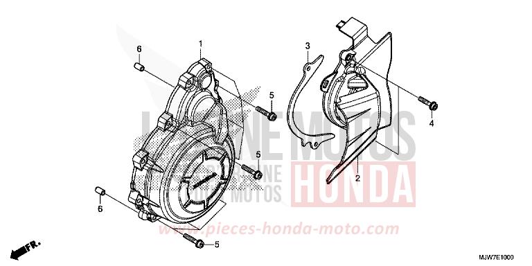COUVERCLE DE GENERATEUR C.A. de CB500F PEARL METALLOID WHITE (NHA96) 2016
