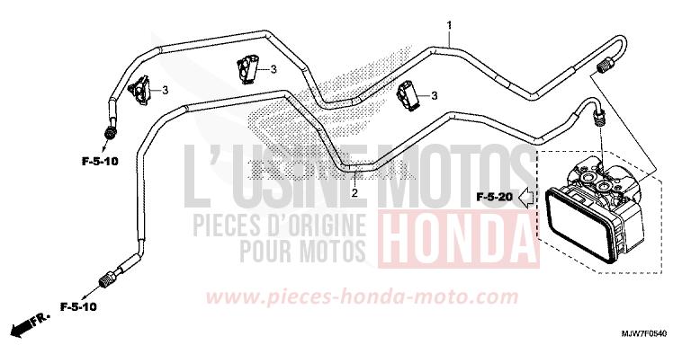 TUYAU DE FREIN de CB500F PEARL METALLOID WHITE (NHA96) de 2016