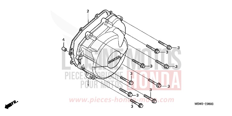 COUVERCLE DE GENERATRICE de CBR600F LAPIS BLUE METALLIIC (PB257) de 2002